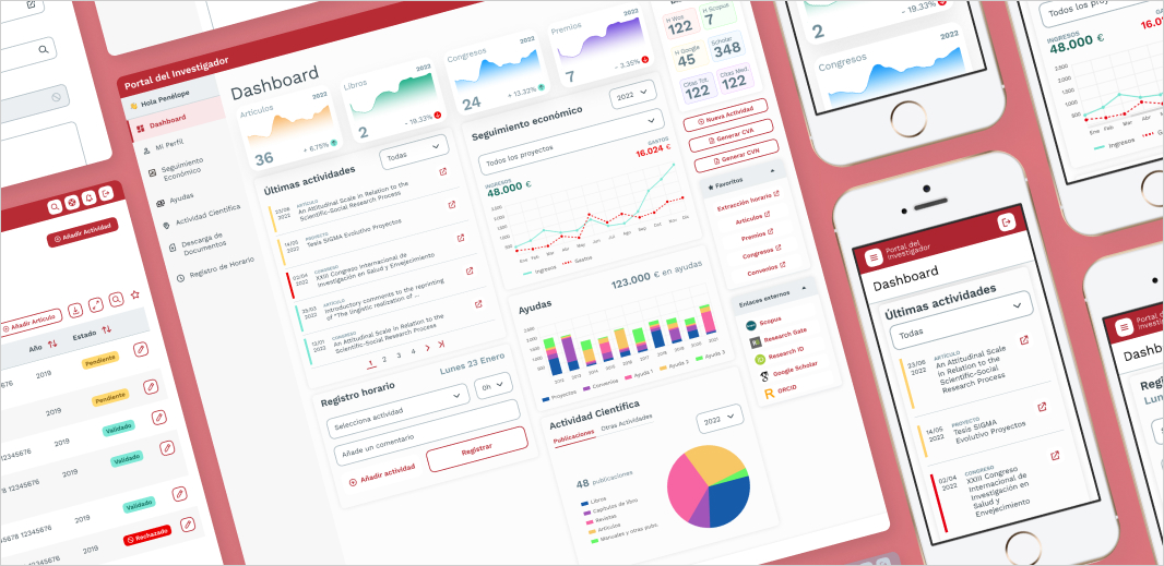 Portada del proyecto Portal del Investigador